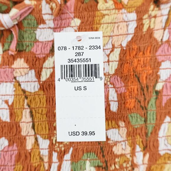 Aerie Smocked Floral Ditzy Babydoll Cropped Top Size Small NWT - Picture 5 of 6